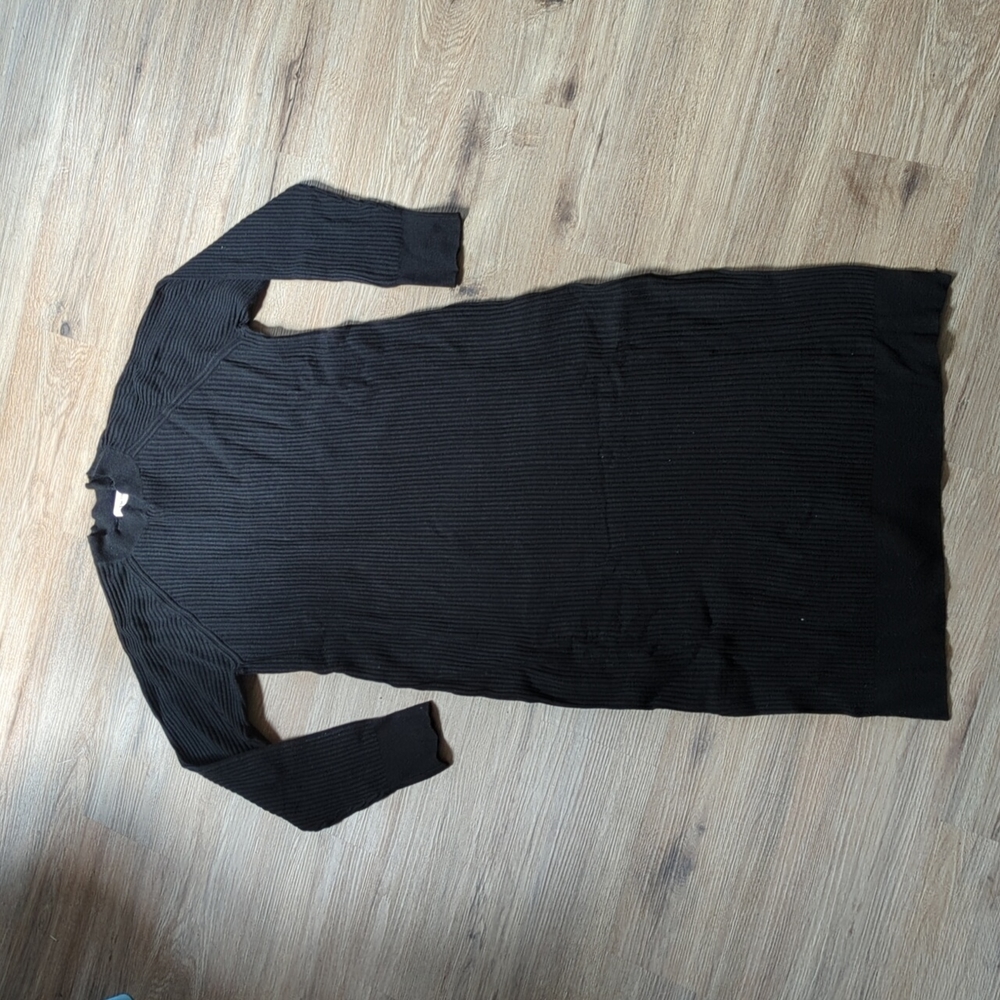 Brand new black ribbed sweater dress